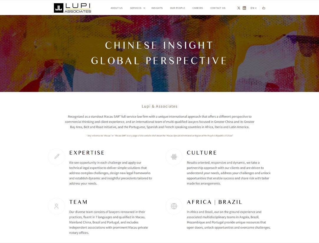 Lupi & Associates screenshot